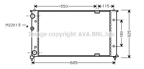 AVA QUALITY COOLING Радиатор, охлаждение двигателя VWA2192